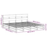 vidaXL Cadre de lit sans matelas cire marron 200x200cm bois pin massif