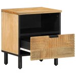 vidaXL Table de chevet marron 40x33x46 cm bois de manguier solide