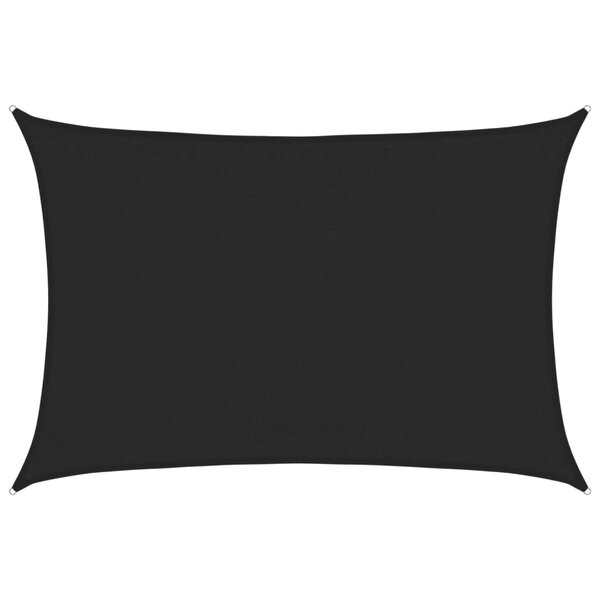 vidaXL Voile d'ombrage 160 g/m² Noir 3 5x5 m PEHD