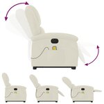 vidaXL Fauteuil inclinable de massage électrique crème velours