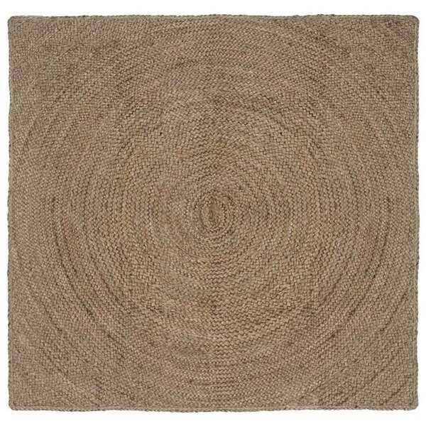vidaXL Tapis de surface Carré Gris 160 x 160 cm Jute
