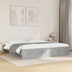 vidaXL Cadre de lit gris béton 200x200 cm bois d'ingénierie