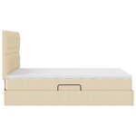 vidaXL Lit de Rangement Crème 140 x 200 cm Cuir synthétique