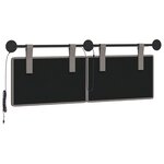 vidaXL Tête de lit suspendue Avec lumière LED Taupe Tissu