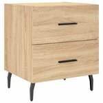 vidaXL Tables de chevet 2 Pièces chêne sonoma 40x35x47 5 cm