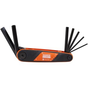 Jeu de clés hexagonales pliantes bahco be-9777b 7 pièces