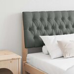 vidaXL Tête de lit capitonnée Gris foncé 180 cm Pin massif