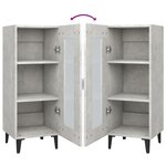 vidaXL Buffet Gris béton 34 5x34x90 cm Bois d'ingénierie