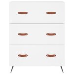 vidaXL Buffet haut Blanc 69 5x34x180 cm Bois d'ingénierie