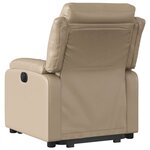 vidaXL Fauteuil inclinable électrique cappuccino similicuir