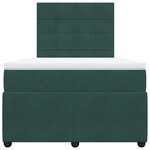vidaXL Sommier à lattes de lit avec matelas vert foncé 120x190 cm