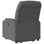vidaXL Fauteuil inclinable électrique gris foncé tissu