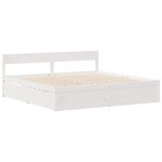 vidaXL Cadre de lit sans matelas blanc 180x200 cm bois massif de pin