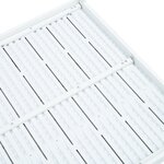 vidaXL Table basse Blanc 78x78x74 cm PEHD Aspect de bois