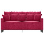 vidaXL Canapé à 2 places Rouge bordeaux 140 cm Velours