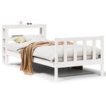 vidaXL Cadre de lit sans matelas blanc 90x200 cm bois de pin massif