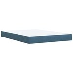 vidaXL Sommier à lattes de lit et matelas bleu 140x200 cm velours