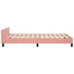 vidaXL Cadre de lit sans matelas rose 120x190 cm velours