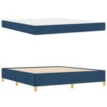 vidaXL Cadre de lit avec matelas Bleu 180 x 200 cm tissu