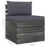 Vidaxl salon palette de jardin 6 pièces avec coussins bois de pin massif
