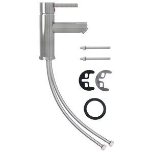 vidaXL Robinet de lavabo de salle de bain Argenté 130x176 mm