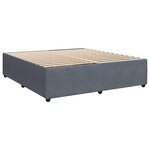 vidaXL Sommier à lattes de lit et matelas Gris foncé 200x200cm Velours