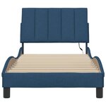 vidaXL Cadre de lit sans matelas bleu 90x190 cm tissu