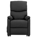 vidaXL Fauteuil Gris foncé Tissu
