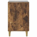 vidaXL Cabinet de chevet avec tiroir Chêne fumé 43 x 41 x 66 5 cm