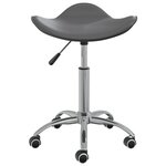 vidaXL Chaise pivotante de salle à manger Gris Similicuir