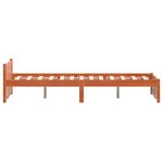 vidaXL Cadre de lit Marron cire 200 x 200 cm Bois massif en pin