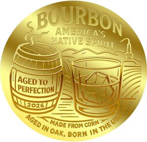 Pièce de monnaie en Or 50 Cents g 0.031 (1/1000 oz) Millésime 2026 Gold Gift BOURBON