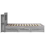 vidaXL Cadre de lit avec rangement Sonoma gris 75 x 190 cm