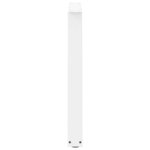 vidaXL Pieds de table à manger en forme de V  3 pièces  blanc  100 x (72-73 3) cm  acier