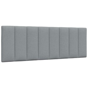 vidaXL Coussin de tête de lit Hanko gris clair 140 cm tissu