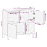 Buffet vidaXL 80x33x75 cm en bois massif d'acacia
