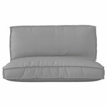 vidaXL Set de coussins de palette 2 Pièces Gris Tissu Oxford