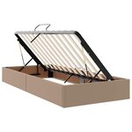 vidaXL Lit avec rangement et LED avec matelas Cappuccino 90 x 200 cm