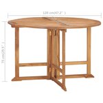 vidaXL Mobilier à dîner d'extérieur pliable 7 Pièces Bois solide de teck