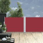 vidaXL Auvent latéral rétractable Rouge 120 x 1000 cm