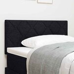 vidaXL Tête de lit avec des lumières à LED Réglable Noir 90 cm tissu