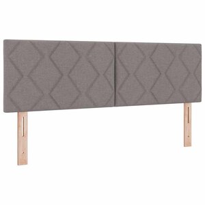 vidaXL Tête de lit avec des lumières à LED Réglable Taupe 144 cm tissu