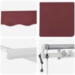 vidaXL Auvent rétractable automatique bordeaux 300x250 cm