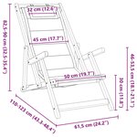 vidaXL Chaises de plage pliantes 2 Pièces en acacia noir et textilène