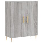 vidaXL Buffet haut Sonoma gris 69 5x34x180 cm Bois d'ingénierie
