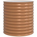 vidaXL Lit de jardin surélevé marron avec aspect bois 80x80x81 cm en acier