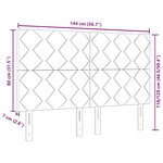 vidaXL Tête de lit crème en tissu avec motif blocs de diamant  140 cm