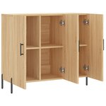 vidaXL Buffet chêne sonoma 90x34x80 cm bois d'ingénierie