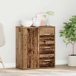 vidaXL Buffet avec tiroir Vieux bois 60 x 31 x 70 cm Bois d'ingénierie