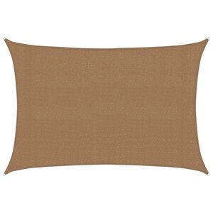 vidaXL Voile d'ombrage 160 g/m² Taupe 3x4 5 m PEHD
